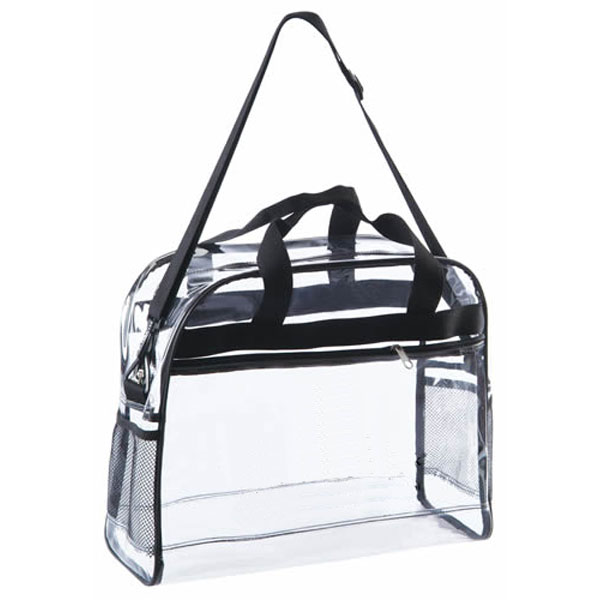 Extra Large Clear Briefcases with Zipper & Adjustable Strap