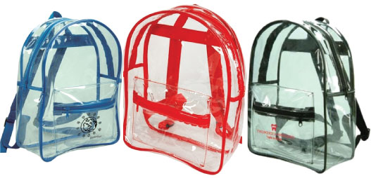 Red Economy Clear Backpack