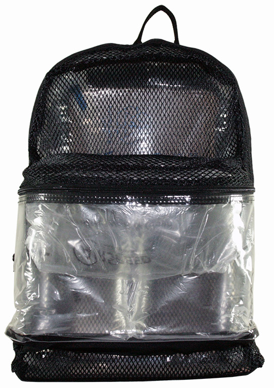 Mesh Backpacks with Clear Front Pocket & Solid Padded Back front