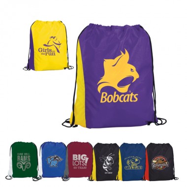 Custom printed drawstring bags