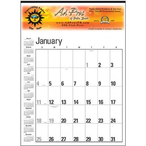 Custom printed promotional calendars, day planners and padfolios.