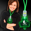 custom printed Shamrock Flashing Necklace