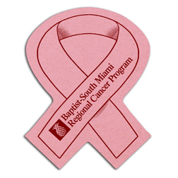 Awareness Ribbon Shape Compressed Sponge.