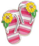 Sandals shaped keychain