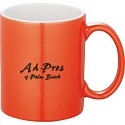 Custom Printed 1 Color Ceramic Colored Mugs