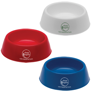 22 oz plastic pet bowl in three colors