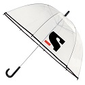 Clear transparent vinyl bubble umbrella. 